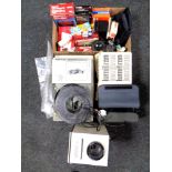 A quantity of photographic equipment to include Rollei auto focus projector with reels,