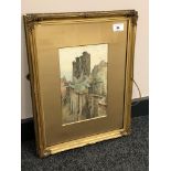 Stanley Brinton : Coastal Ruins, watercolour, signed, dated 1917, 25 cm x 16 cm,