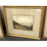 Stanley Brinton : Autumn, Near Slaley, Northumberland, 22 cm x 27 cm, framed.