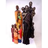 A Soul Journeys Massai figure : mothers embrace 3991/9000 together with three other contemporary