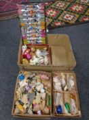 A box containing vintage Christmas decorations together with a Caley box of 12 vintage Christmas