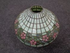 A Tiffany style leaded glass light shade