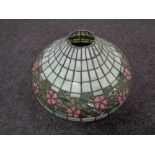 A Tiffany style leaded glass light shade