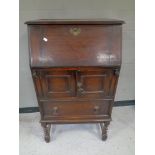 A late Victorian oak bureau