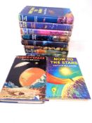 A full set of W E Johns space books with dust jackets