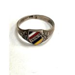 A German WWI enameled silver ring