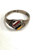 A German WWI enameled silver ring