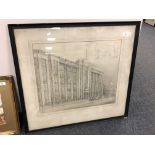 Stanley Brinton : The Co-Operative Warehouse, Newgate Street, Newcastle-upon-Tyne, pencil study,