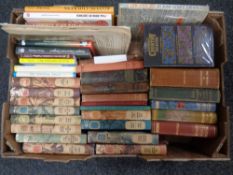 A box containing early 20th century and later volumes to include the works of Shakespeare,