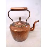 A Victorian copper kettle