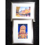 Two John Coatsworth signed prints : Christmas Market, Grey Street, number 2/500, and Cafe Culture,