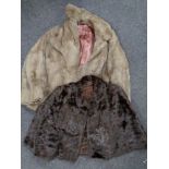 A Coney fur coat together with a further mink fur coat.