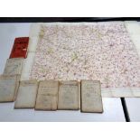 A Daily Mail folded war map together with seven further folded maps of France and Belgium