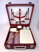 A mid 20th century cased picnic set