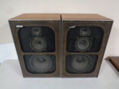 A pair of 20th century teak cased Hacker speakers