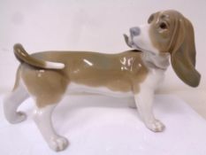 A Lladro figure of a Basset Hound