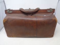 An early 20th century doctor's Gladstone bag