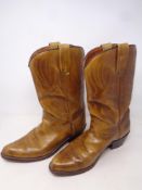 A pair of Spanish Sancho tooled leather cowboy boots