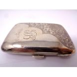 A silver cigarette case CONDITION REPORT: 115g