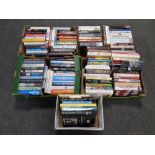 Five boxes containing signed books to include Michael Buerk, Melvin Bragg, Jeremy Vine, Alan Wicker,