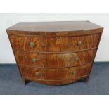 A Regency mahogany bowfront chest of three drawers