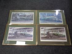 Four J E Wigston limited edition prints - Canadian Pacific, Wild Swan and Duchess of Atholl,