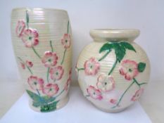 Two Maling lustre vases