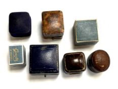 A collection of vintage ring boxes