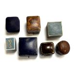 A collection of vintage ring boxes