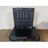 A Pioneer DGM-500 DJ mixer together with a Tascam CD RW700 CD re-writeable recorder