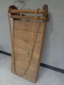 A vintage wooden sledge