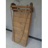 A vintage wooden sledge