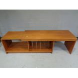 A mid 20th century teak extending entertainment stand.