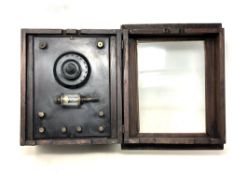 An antique crystal radio set in display box