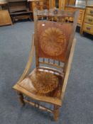 A stained beech armchair