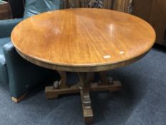 A 19th century circular mahogany pedestal dining table