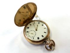A Buren gold plated full hunter pocket watch CONDITION REPORT: In going order.