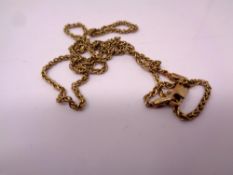 A gold plated chain.