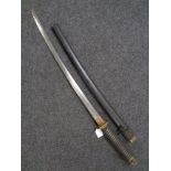 A WWII Japanese NCO's katana sword in scabbard