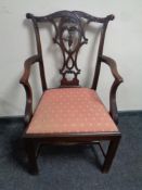 A mahogany carver armchair