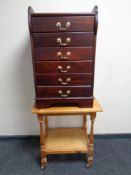 A reproduction music cabinet together with a pine trolley