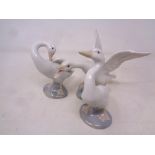 Three Lladro figures of swans