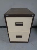 A Silverline two drawer metal filing chest