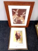 A Joanne Wishart signed limited edition print : March Madness 71/150 in frame and mount together