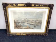 A 19th century John Storey colour lithographic print of Newcastle in the reign of Queen Elizabeth
