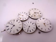 A small quantity of pocket watch movements.