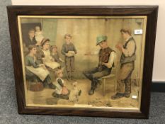 Twentieth Century British School : The Rehearsal, chromolithograph, 50 cm x 62 cm, framed.