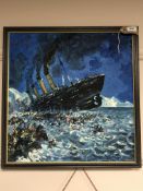 Antoni Sulek (1951-1988) : The Sinking of The Titanic, oil on board, signed, dated '81,