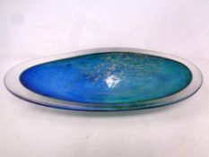 An art glass shaped dish (width 38 cm)