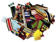 A large quantity of medal bars and ribbons